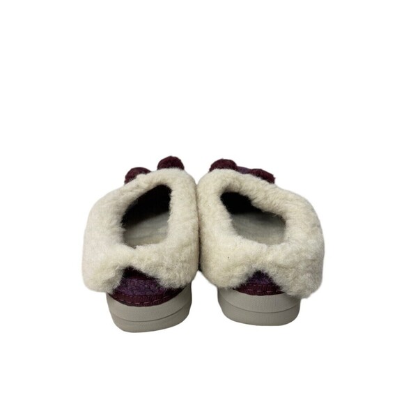 Fit Flop Loafer Women's Size 5 Purple White Loaff Snug Pom Slippers - Picture 4 of 15